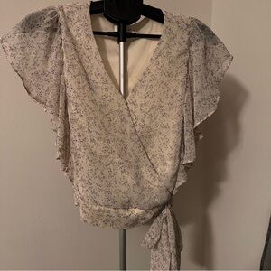 Floral Wrap Top